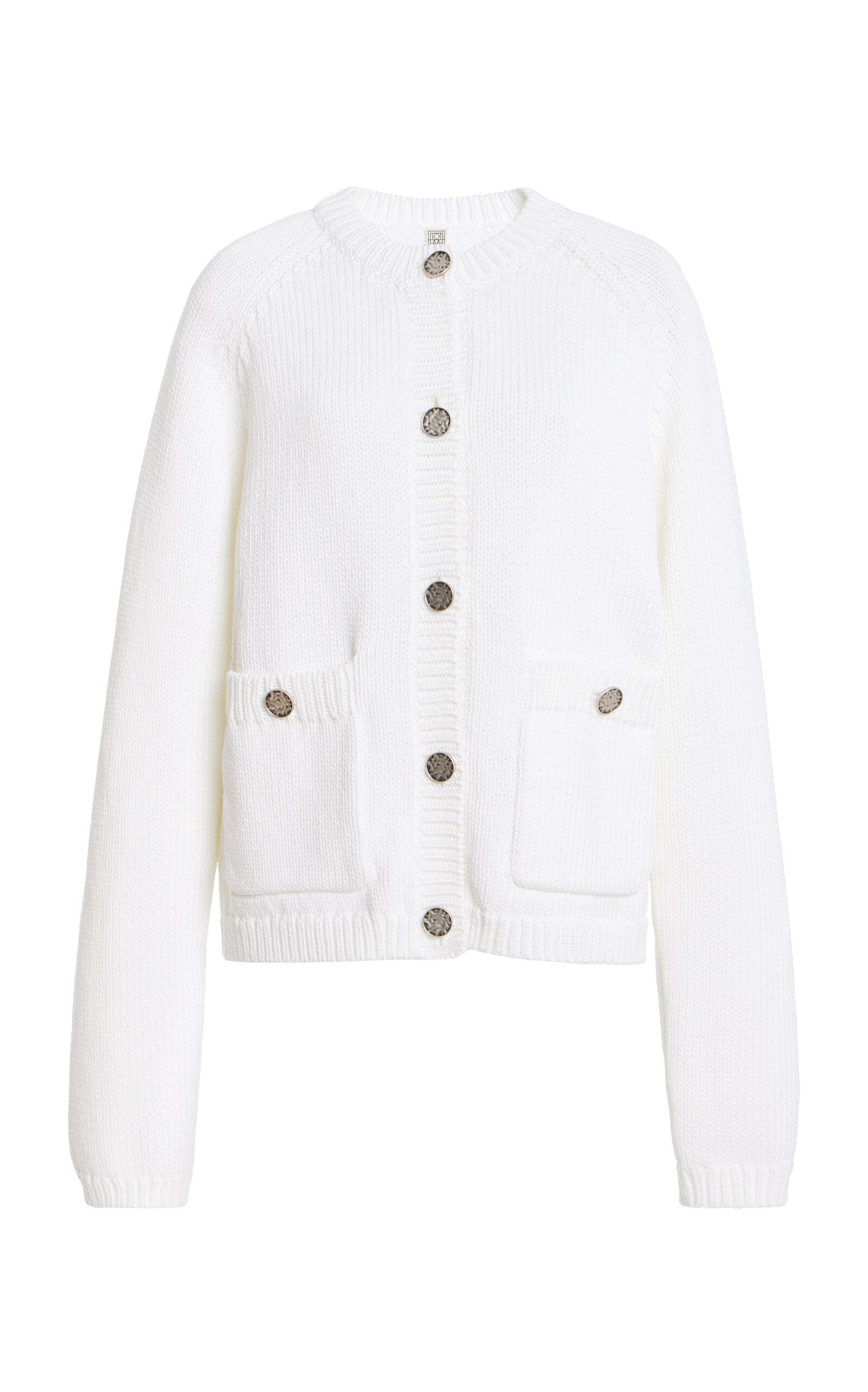 Toteme Hammered-Button Cotton Cardigan -oda Operandi by TOTEME
