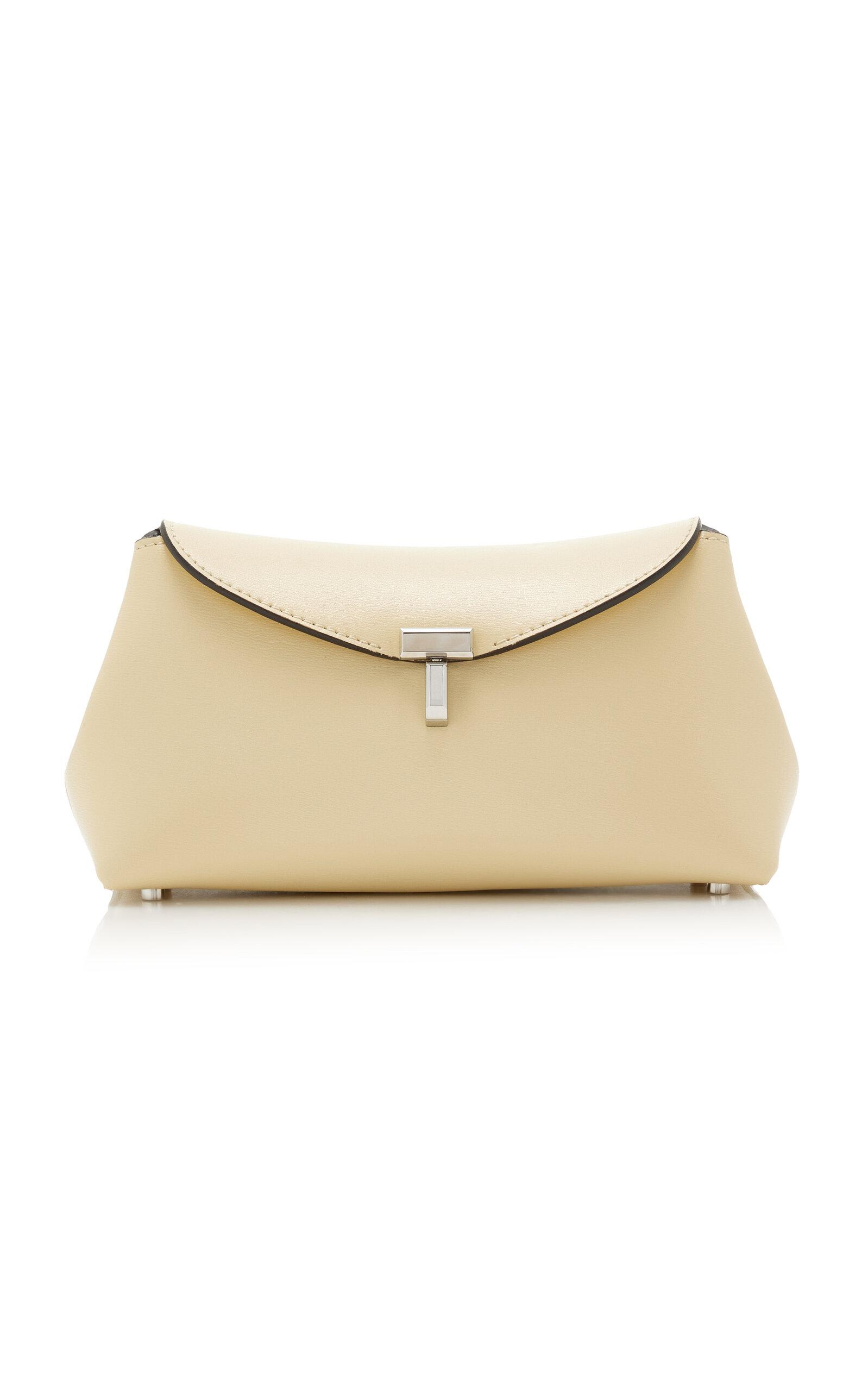 Toteme Mini T-Lock Leather Clutch - Moda Operandi by TOTEME