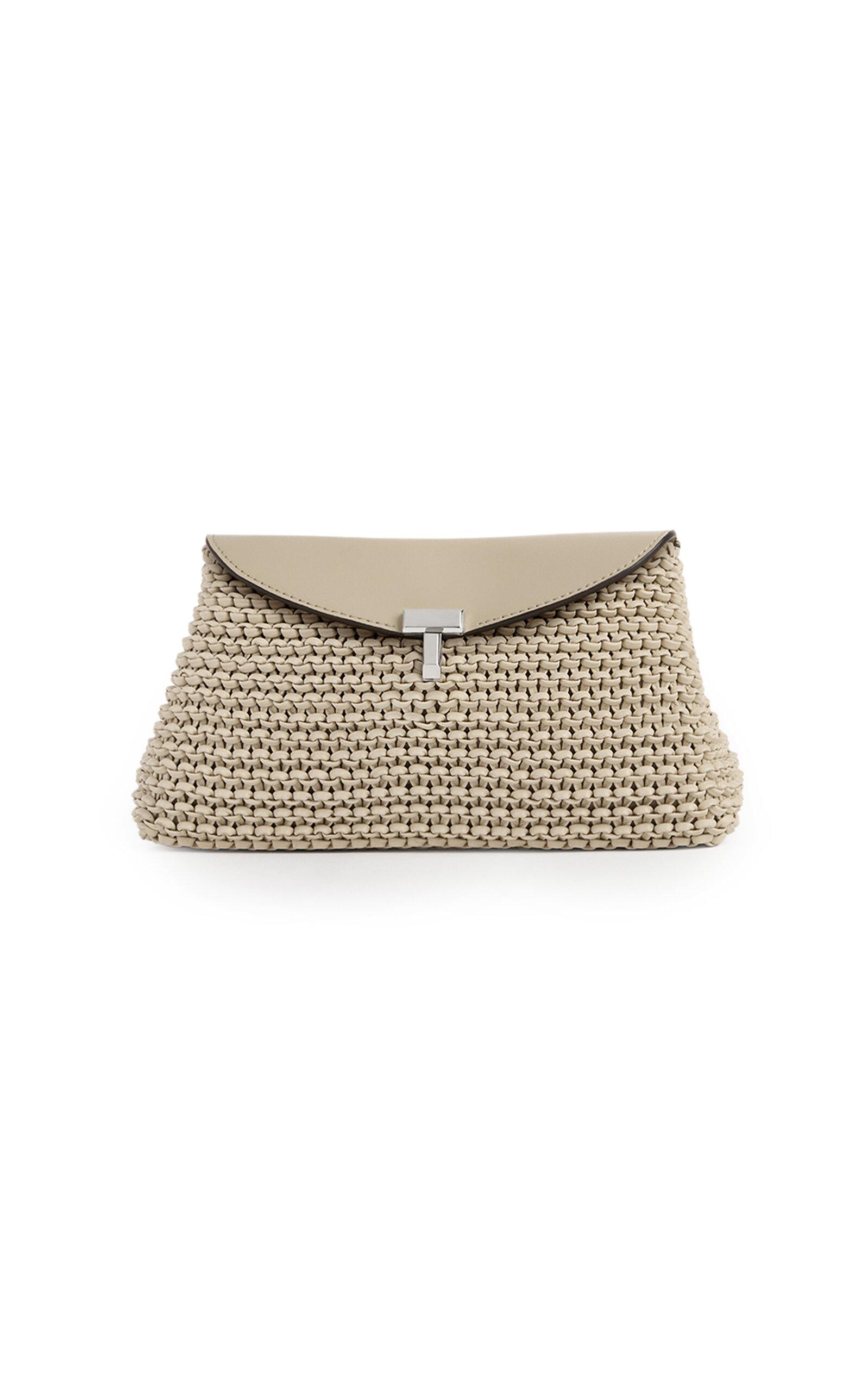 Toteme Mini T-Lock Woven-Leather Clutch - Moda Operandi by TOTEME