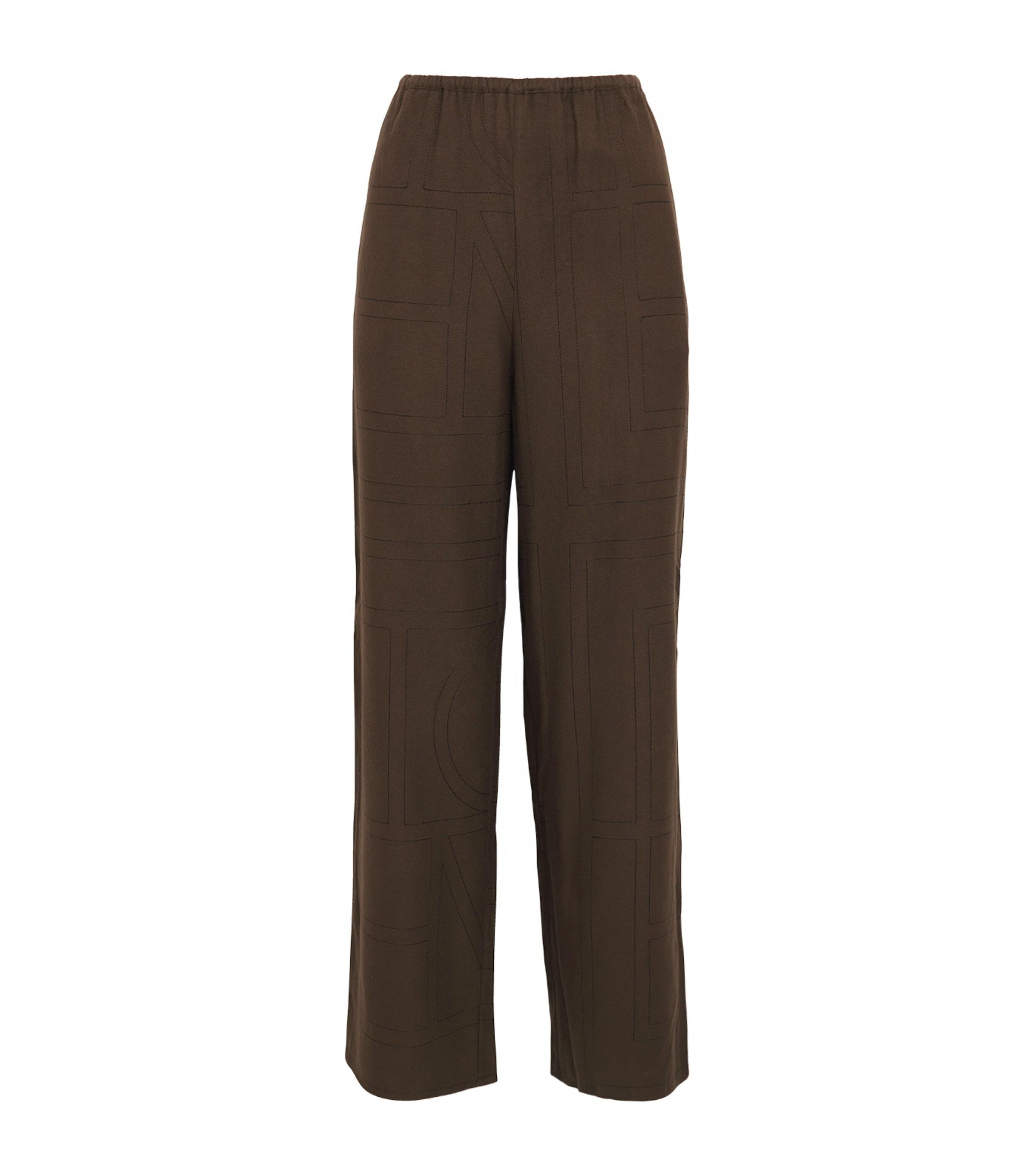 Toteme Modal Flannel Wide-Leg Trousers by TOTEME