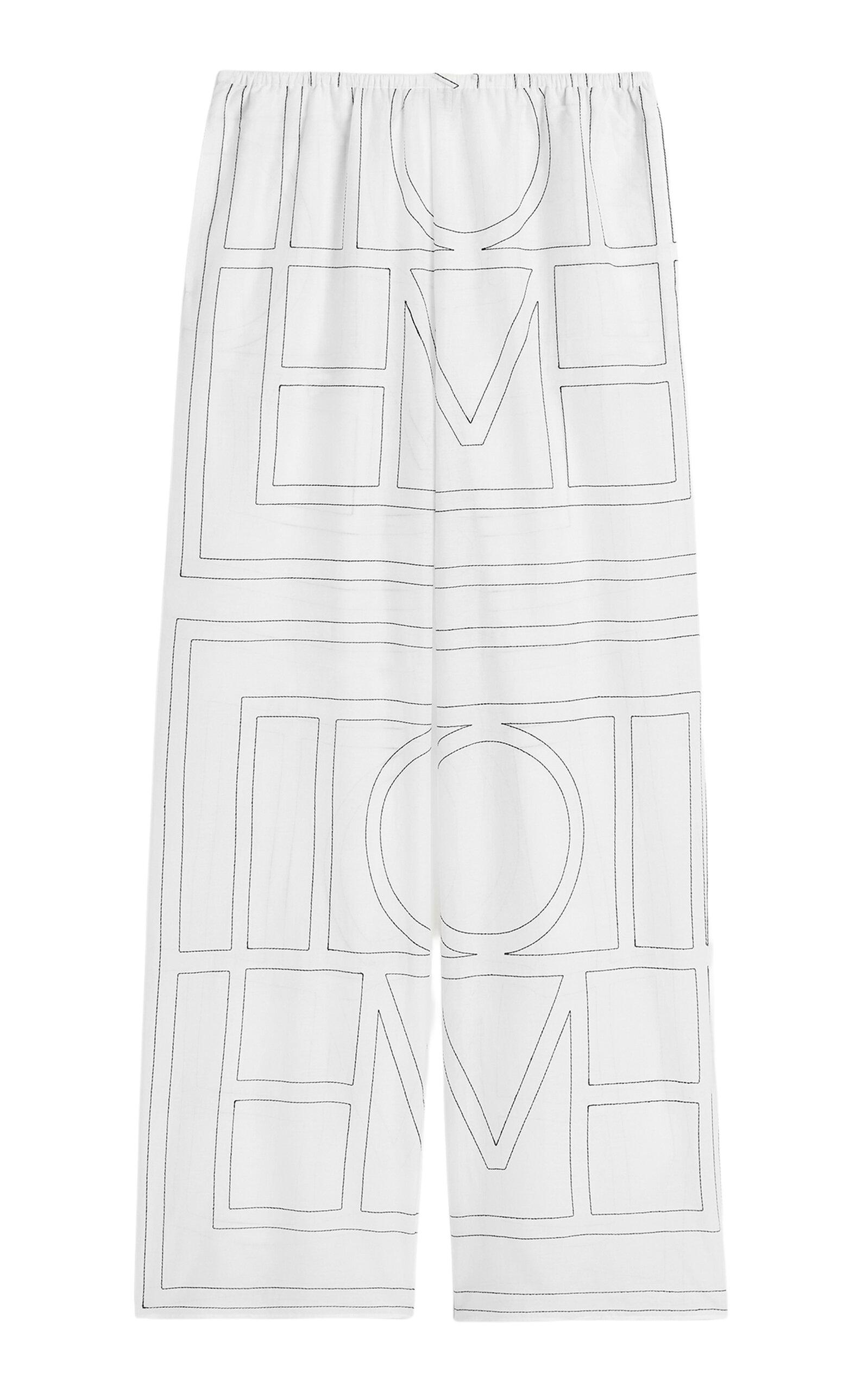 Toteme Monogram Cotton-Blend PJ Bottoms - Moda Operandi by TOTEME
