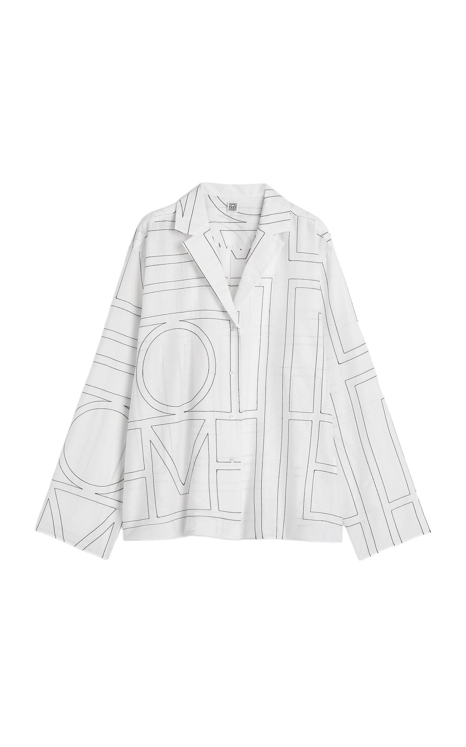 Toteme Monogram Cotton-Blend PJ Top - Moda Operandi by TOTEME