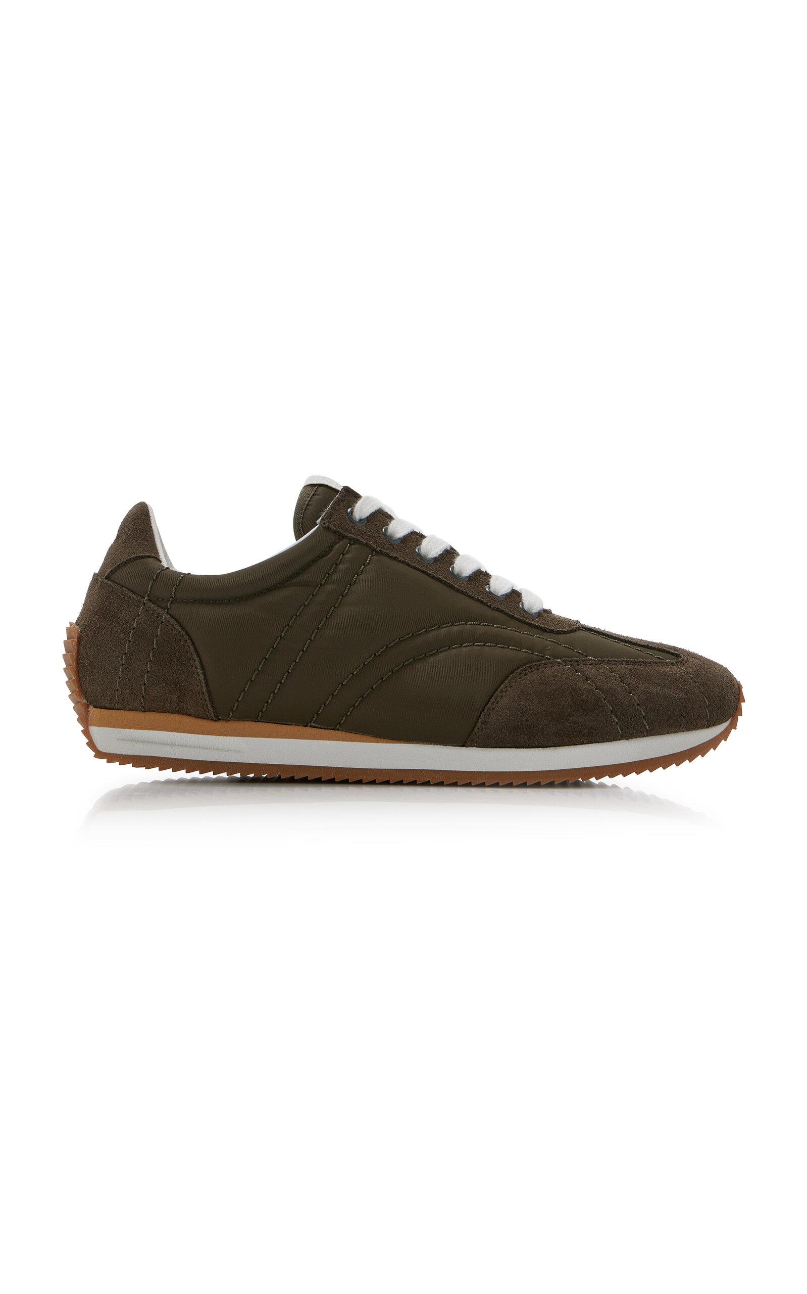 Toteme Quilted Suede-Trimmed Sneakers - Moda Operandi by TOTEME