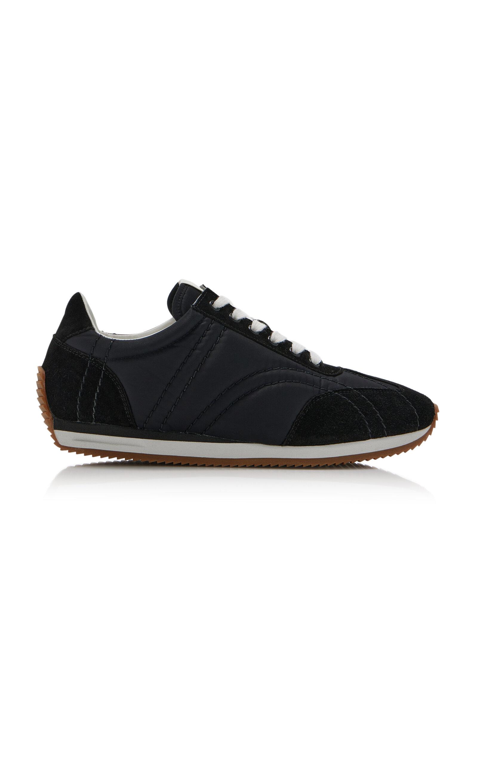 Toteme Quilted Suede-Trimmed Sneakers - Moda Operandi by TOTEME