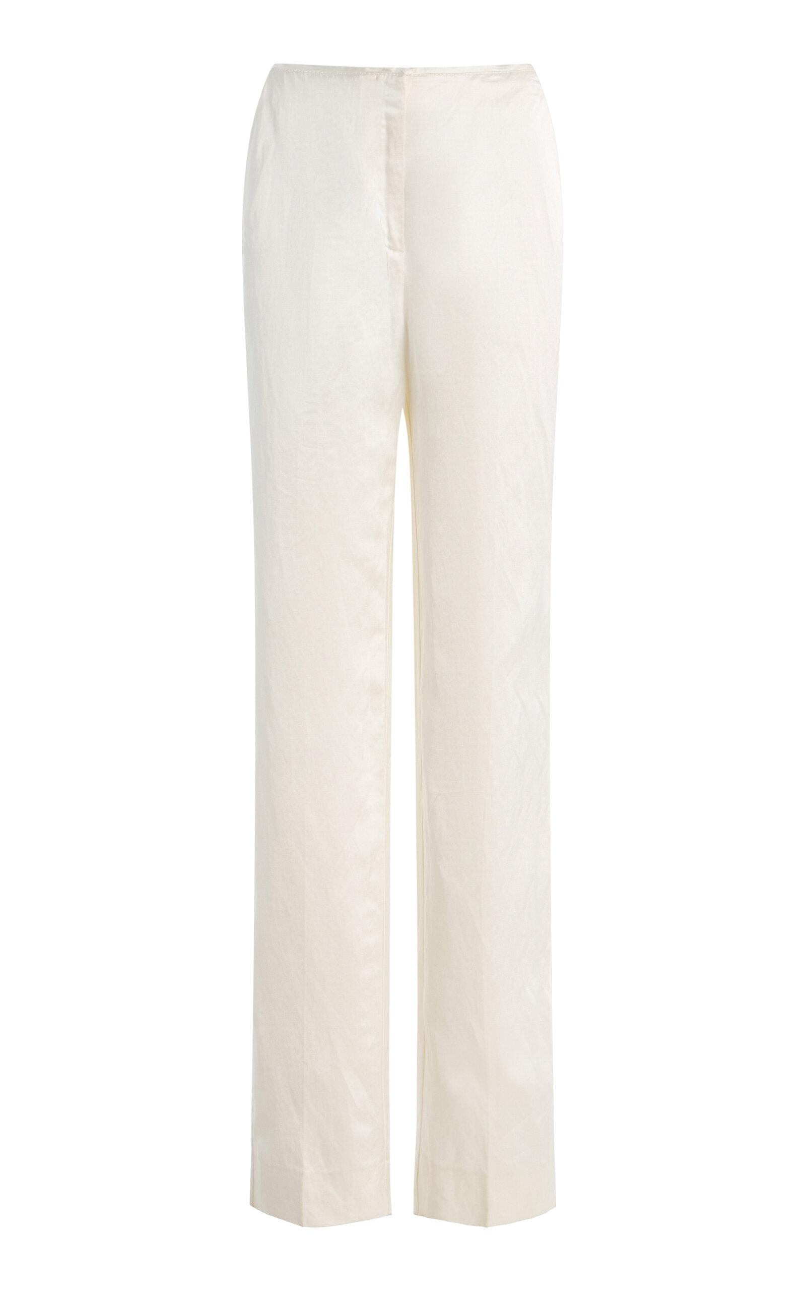 Toteme Raw-Hem Crepe Straight-Leg Pants - Moda Operandi by TOTEME