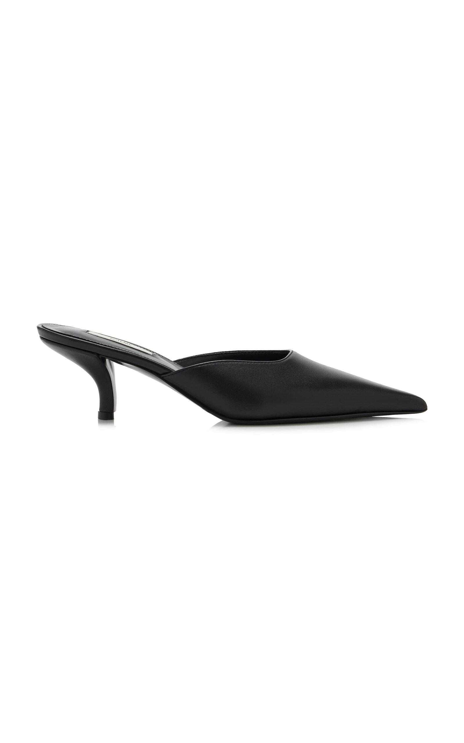Toteme Sharp Leather Mules - Moda Operandi by TOTEME