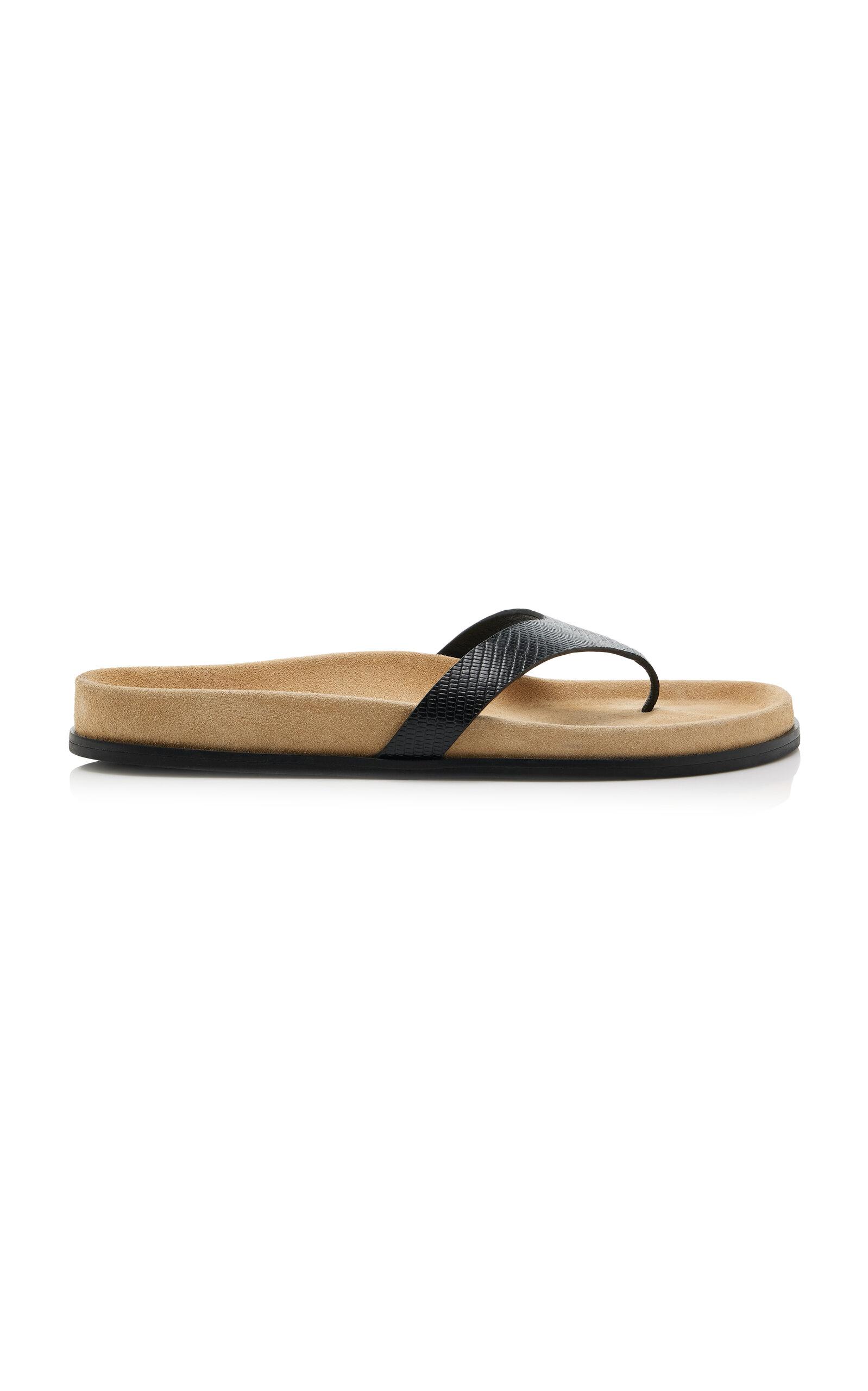 Toteme Swift Lizard-Embossed Leather Sandals - Moda Operandi by TOTEME