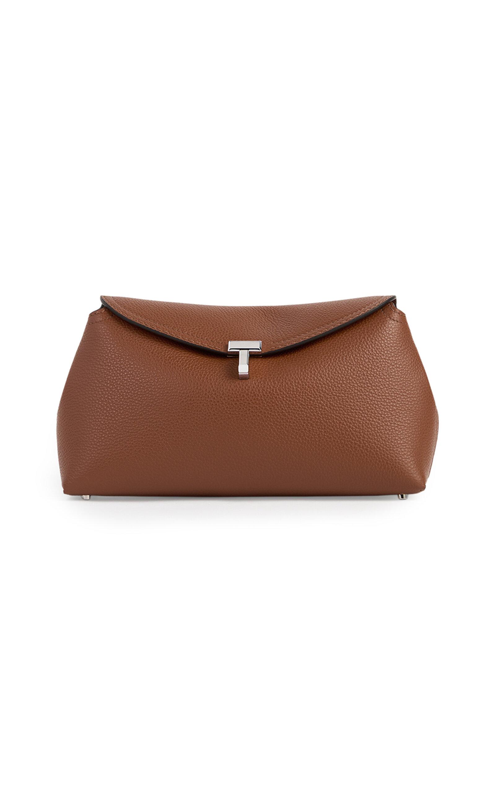 Toteme T-Lock Leather Clutch - Moda Operandi by TOTEME