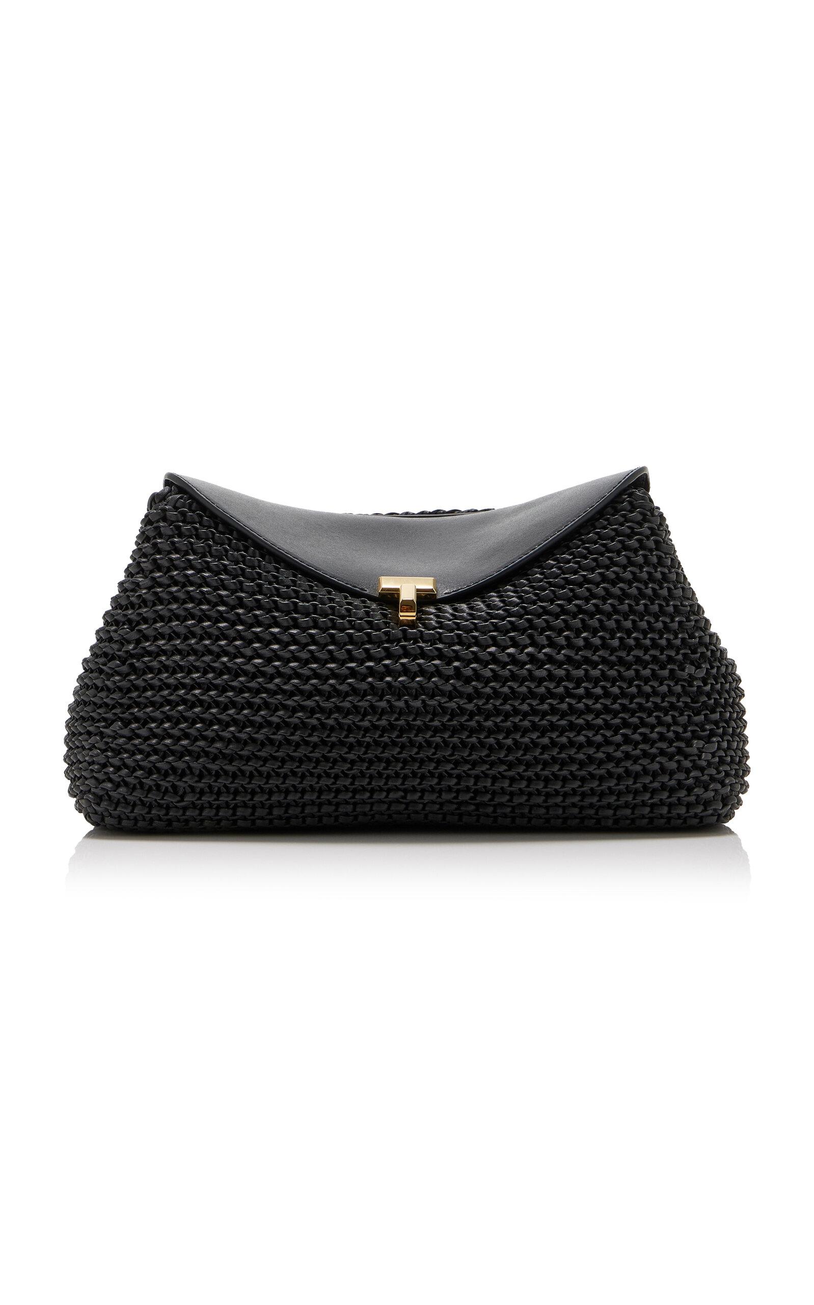 Toteme T-Lock Woven-Leather Clutch - Moda Operandi by TOTEME