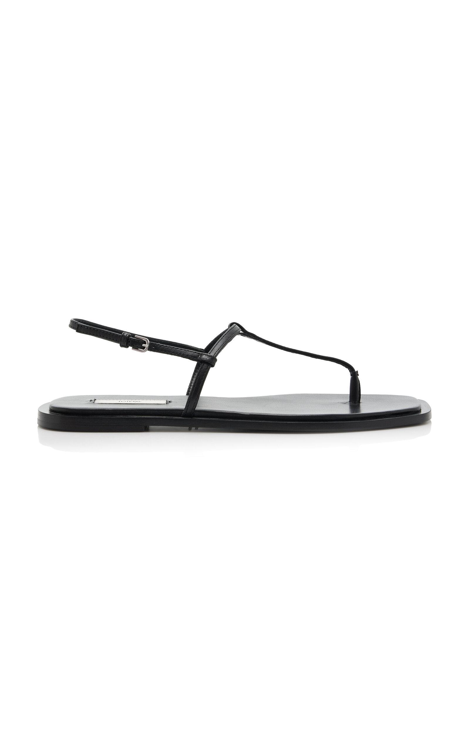 Toteme T-Strap Leather Sandals - Moda Operandi by TOTEME