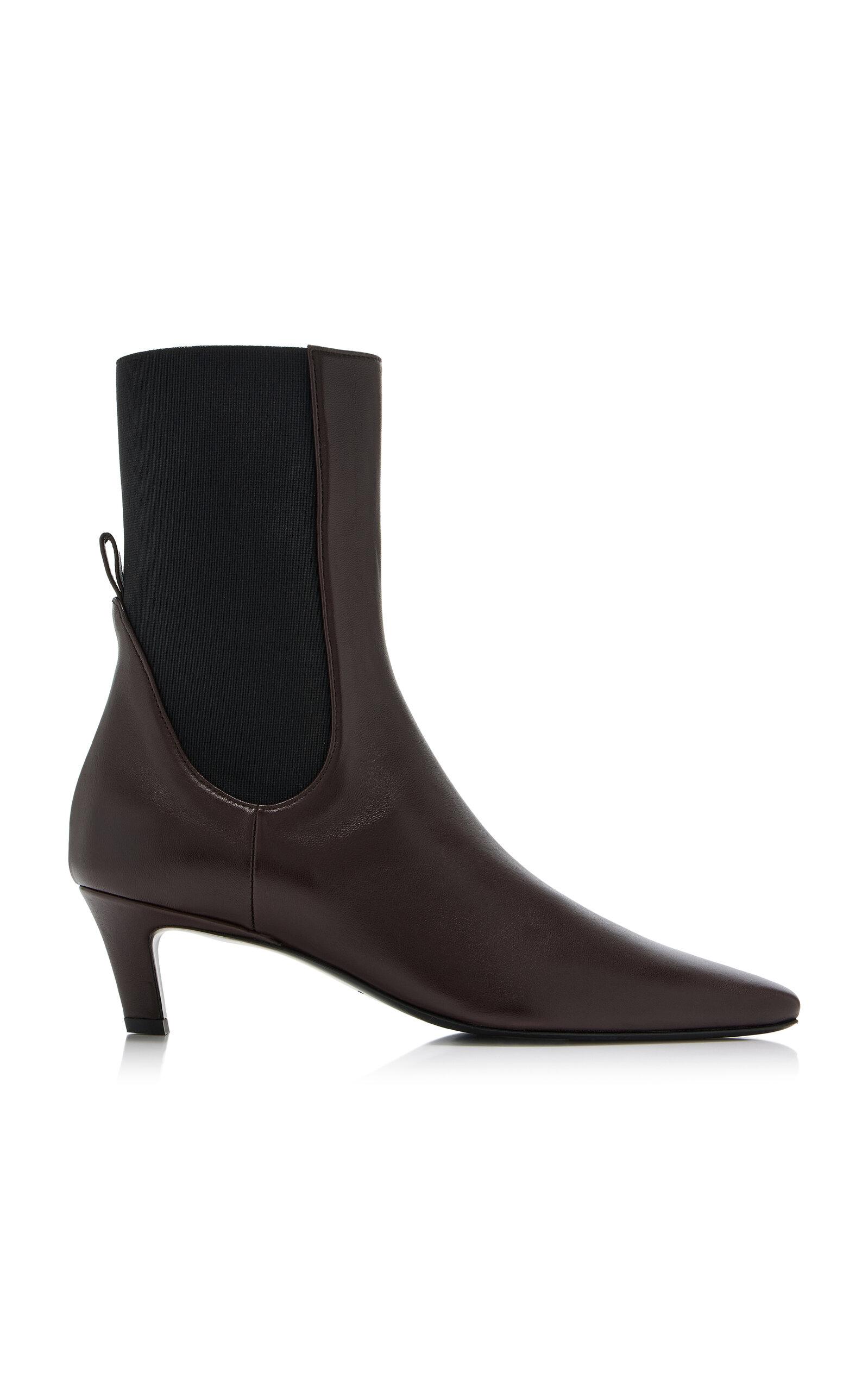Toteme The Mid Heel Leather Boots - Moda Operandi by TOTEME
