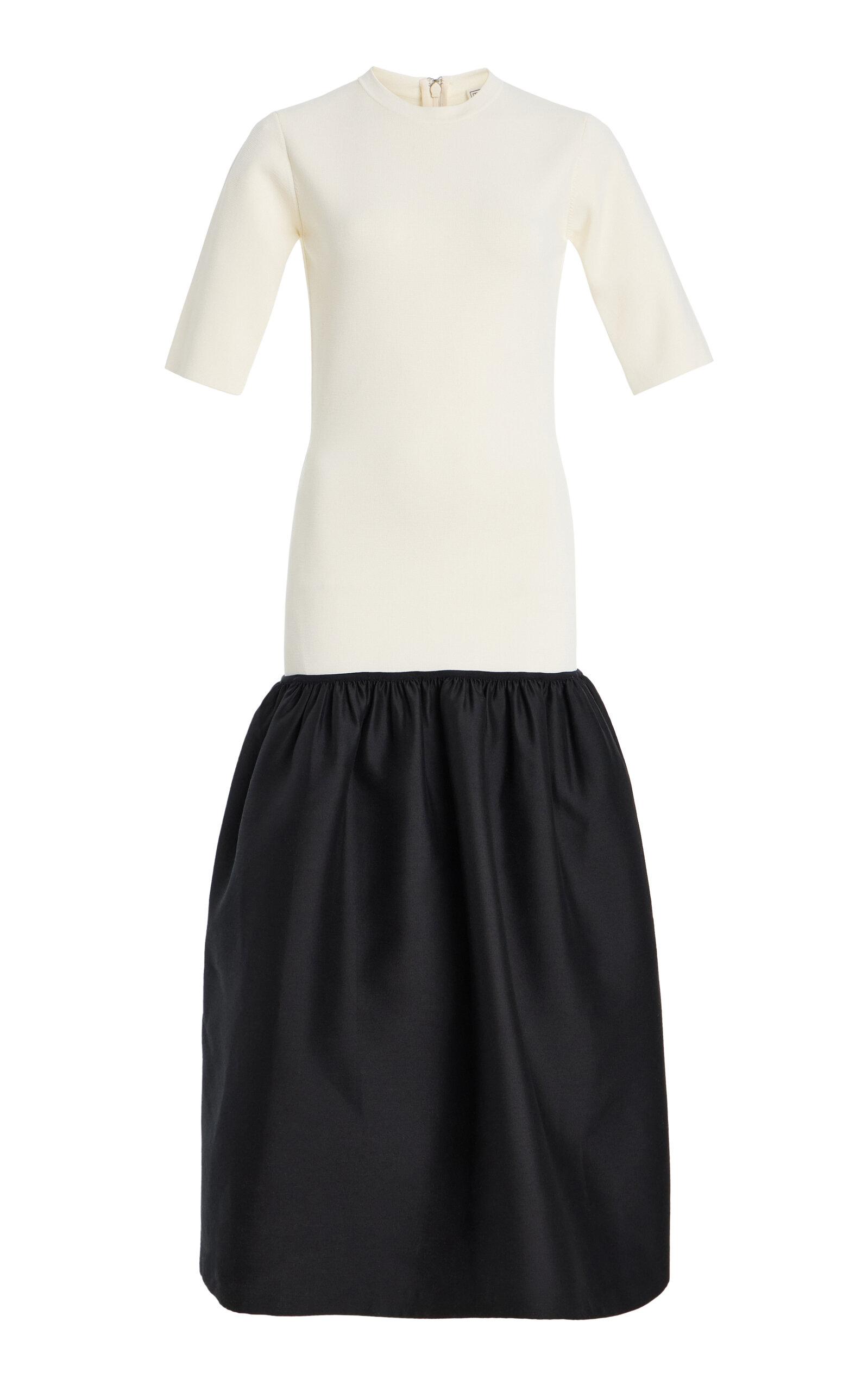 Toteme Twinflower Silk-Wool Midi Tee Dress - Moda Operandi by TOTEME