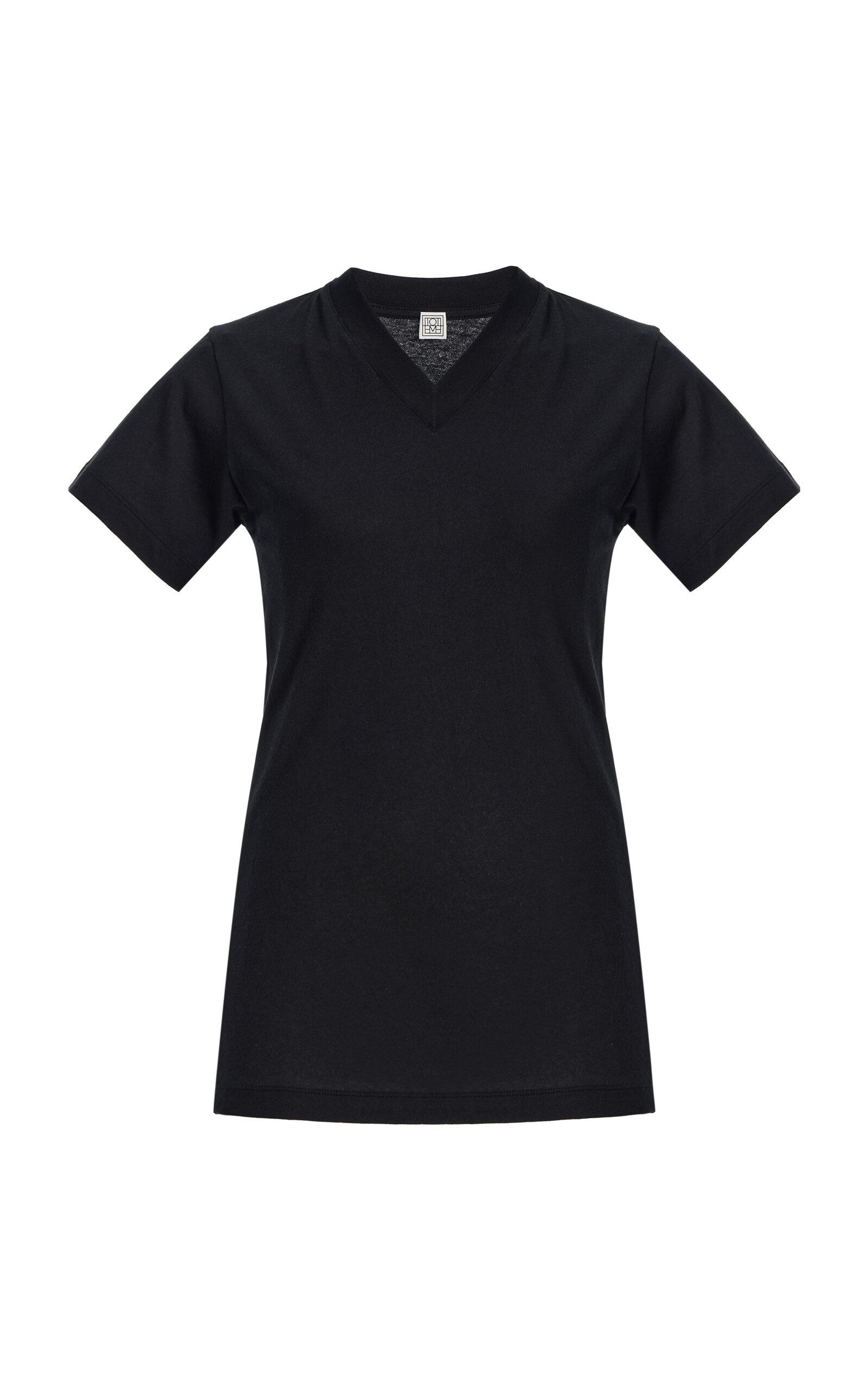 Toteme V-Neck Cotton T-Shirt - Moda Operandi by TOTEME