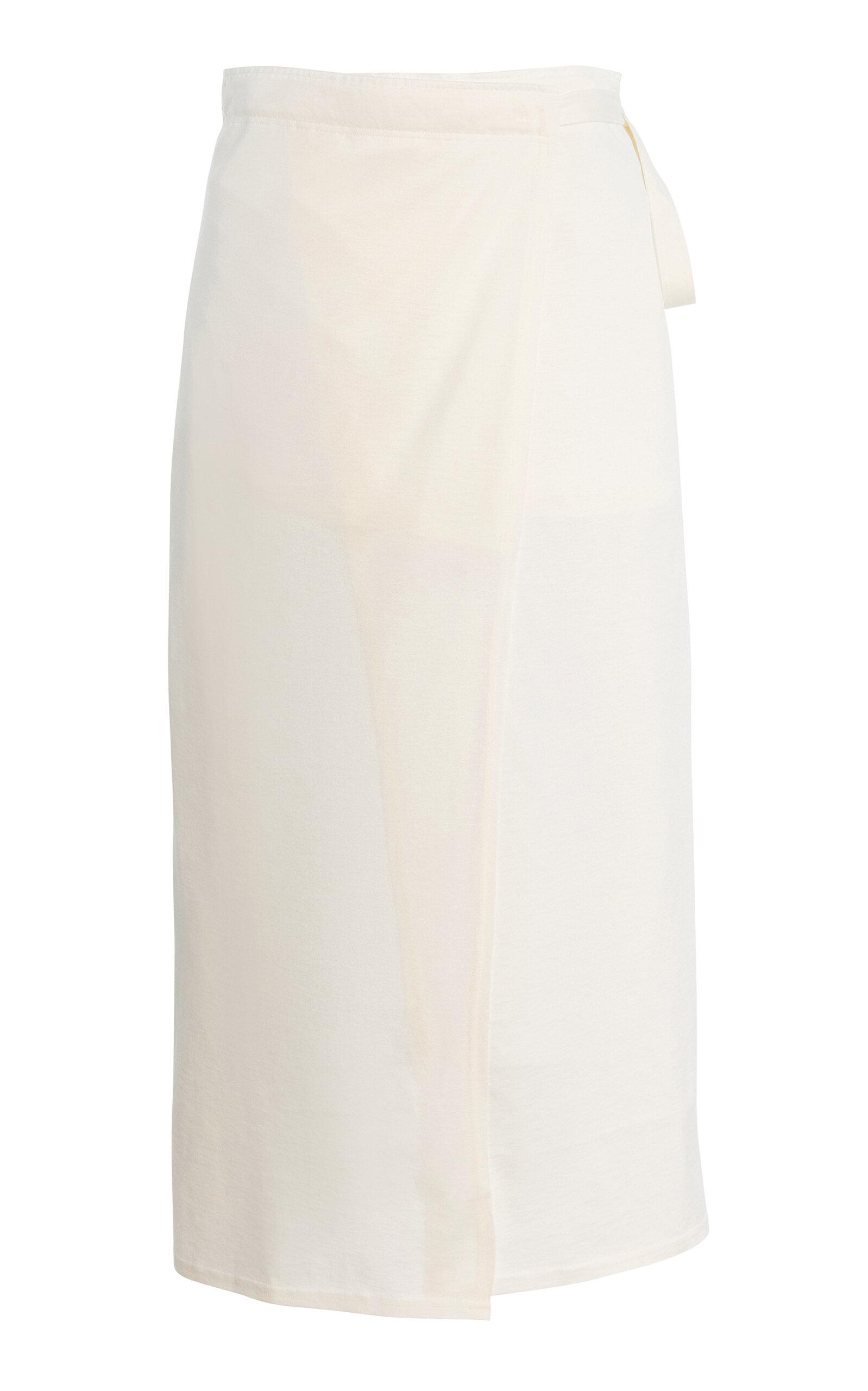 Toteme Wrap-Effect Cotton-Silk Midikirt - Moda Operandi by TOTEME