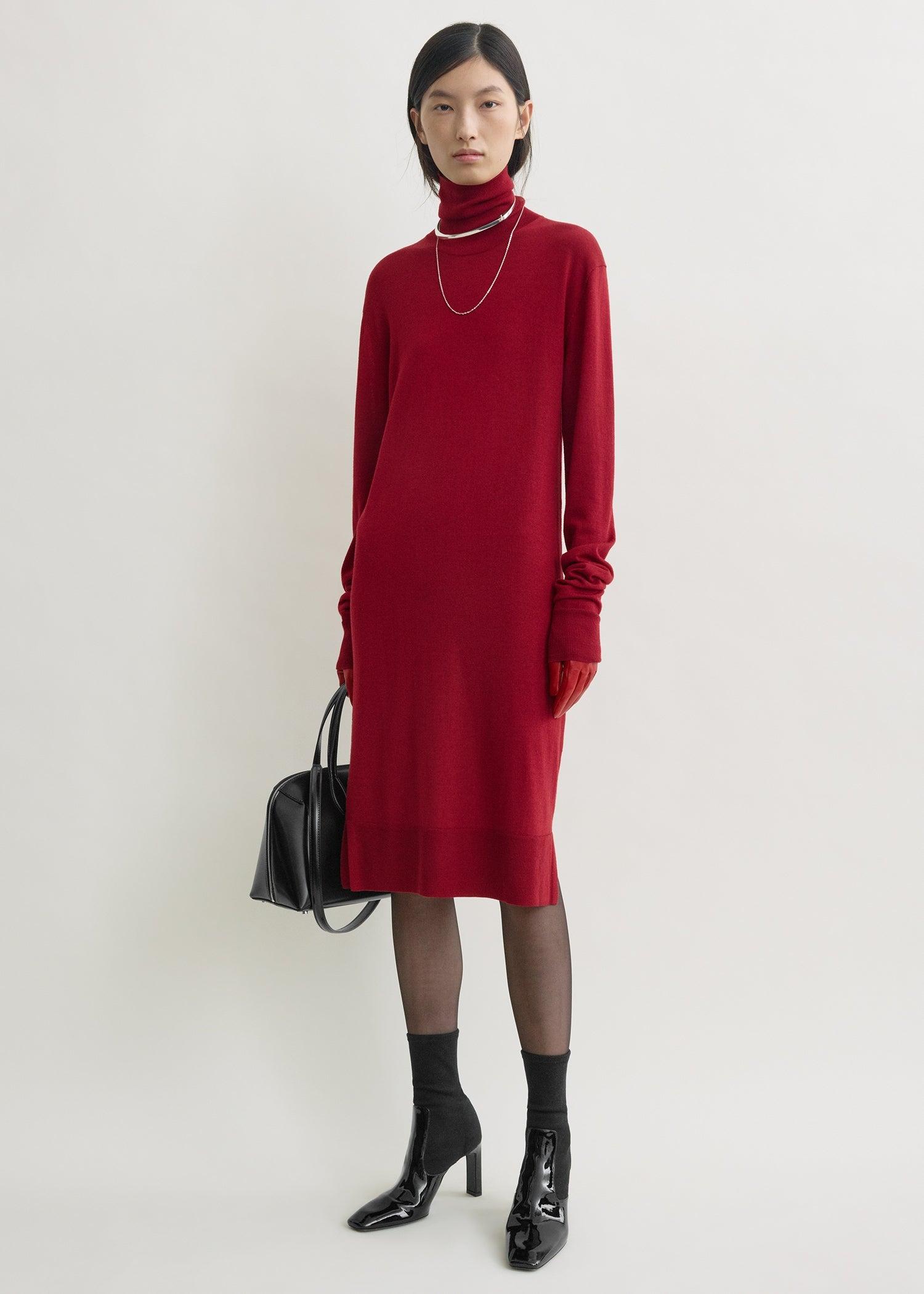 Turtleneck dress red by TOTEME