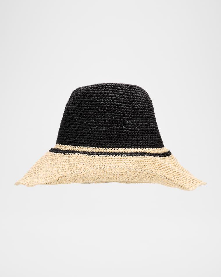 Two-Tone Paper Straw Hat by TOTEME