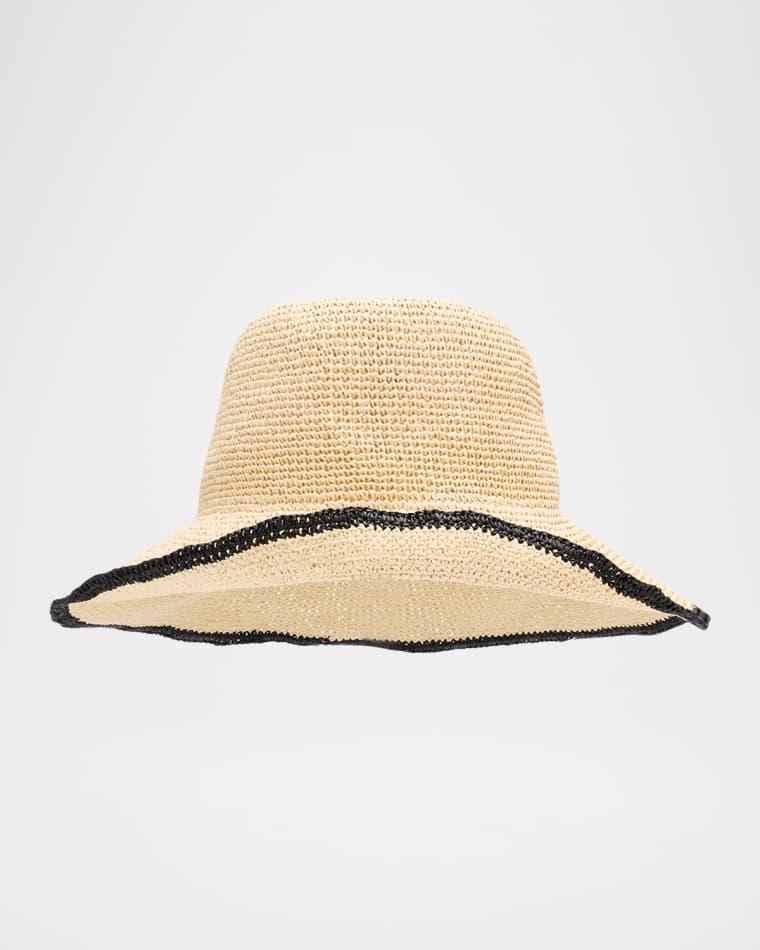 Two-Tone Paper Straw Hat by TOTEME