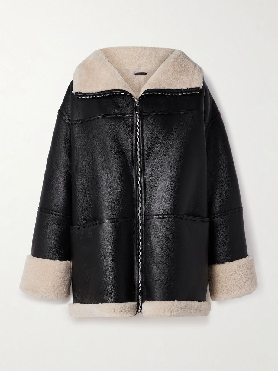 Two-tone shearling jacket by TOTEME