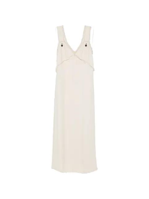 V-neck raw slip dress by TOTEME