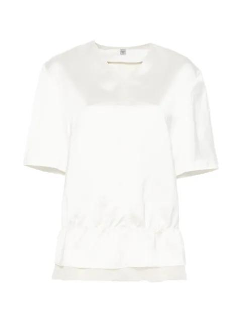 V-neck satin top by TOTEME