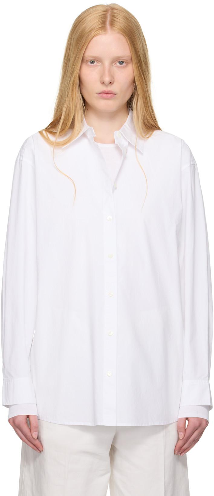 White Classic Tumbled Shirt by TOTEME
