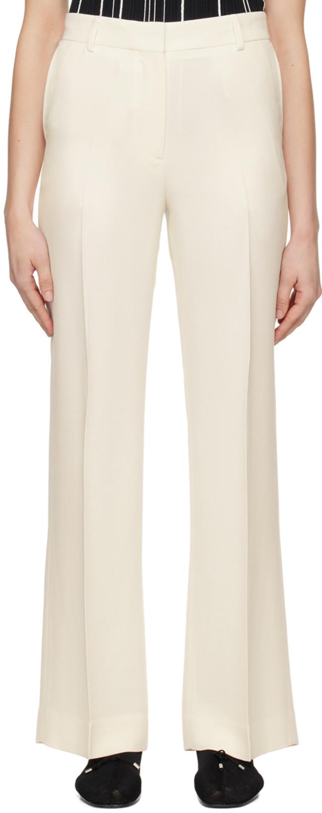 White Relaxed-Fit Trousers by TOTEME
