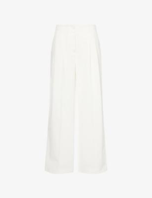 Wide-Leg Cotton-Twill Trousers by TOTEME