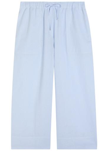Wide-leg cotton and linen-blend trousers by TOTEME