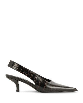Women's Classic Croco Slingback Pumps by TOTEME