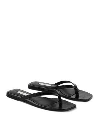 Women's Croco Embossed Flip Flops by TOTEME