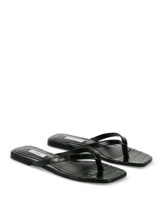 Women's Croco Embossed Flip Flops by TOTEME