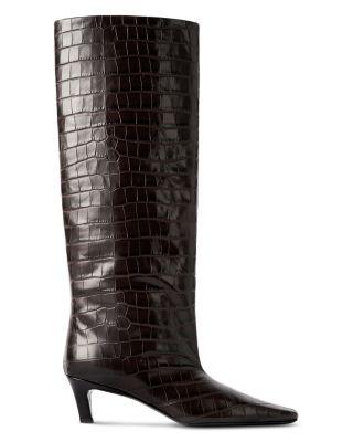 Women's Croco Wide Calf Boots by TOTEME