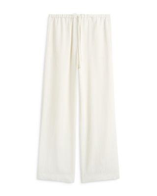 Woven Stripe Drawstring Pants by TOTEME