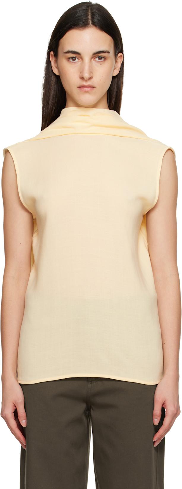 Yellow Cocoon Cape Blouse by TOTEME