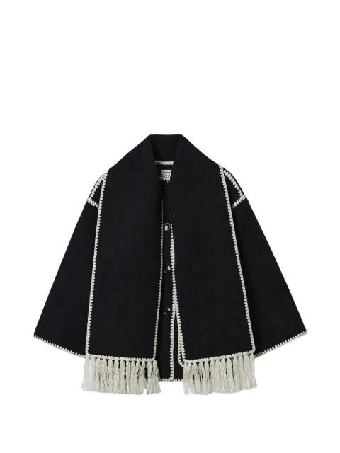 attached-scarf jacket by TOTEME