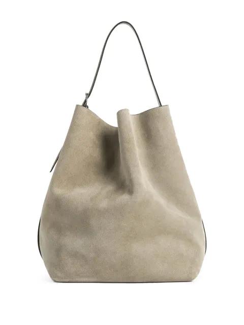belted suede tote bag by TOTEME