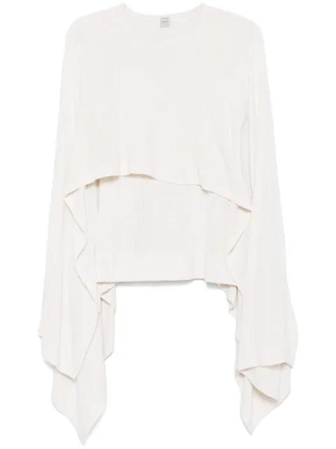 bouclé cape sweater by TOTEME
