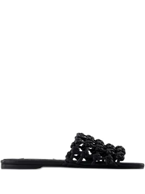 braided-leather bandeau slides by TOTEME