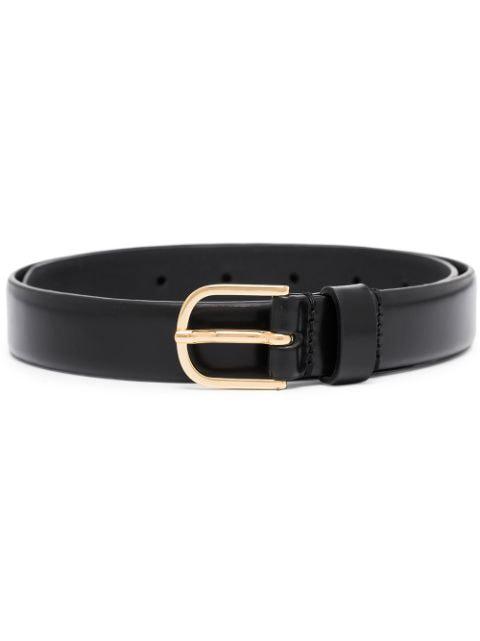 buckle-fastening leather belt by TOTEME