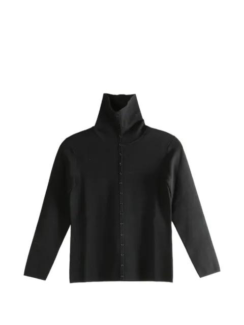 buttoned roll neck cardigan by TOTEME