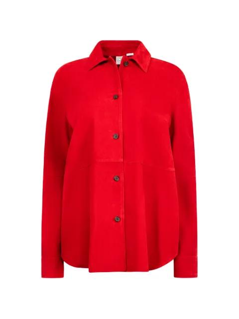 buttoned suede overshirt by TOTEME