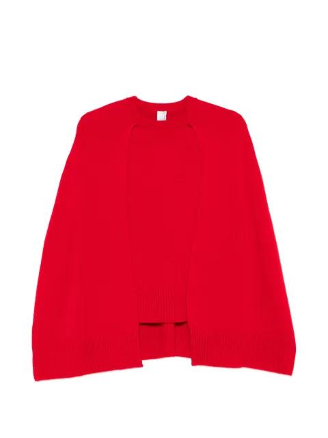 cape-detail round-neck sweater by TOTEME