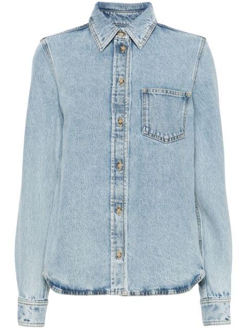 classic-collar denim shirt by TOTEME