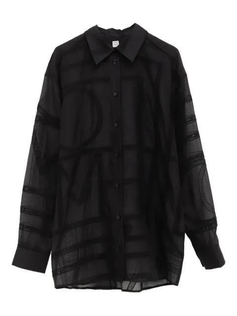classic crochet shirt black by TOTEME