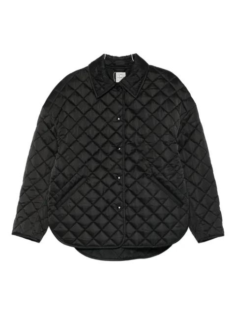 collared quilted jacket black by TOTEME