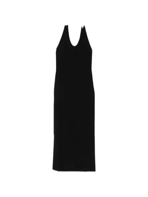 compact knit halter dress black by TOTEME