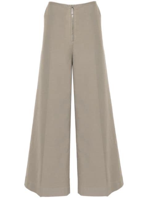 cotton wide-leg trousers by TOTEME