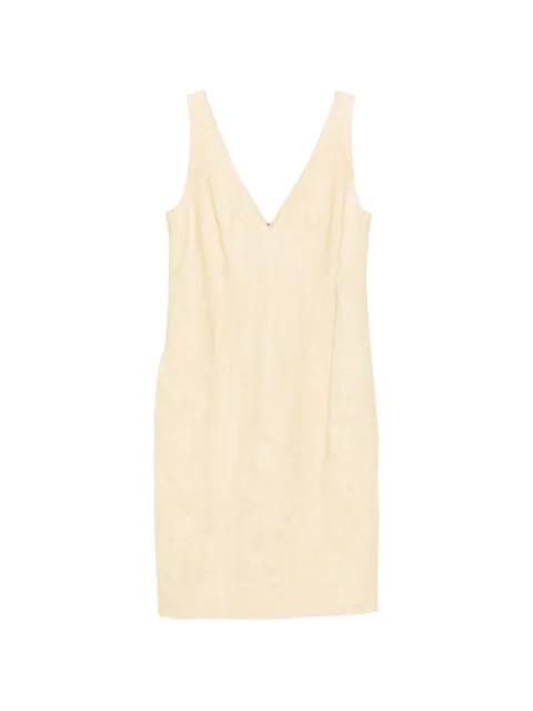 crinkled leather dress champagne by TOTEME