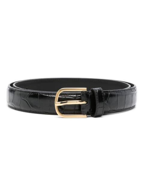 croco leather belt by TOTEME