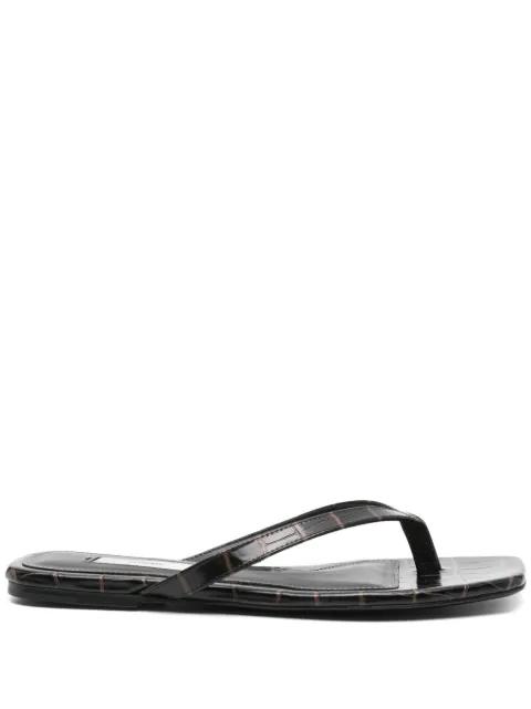 crocodile-embossed flip flops by TOTEME